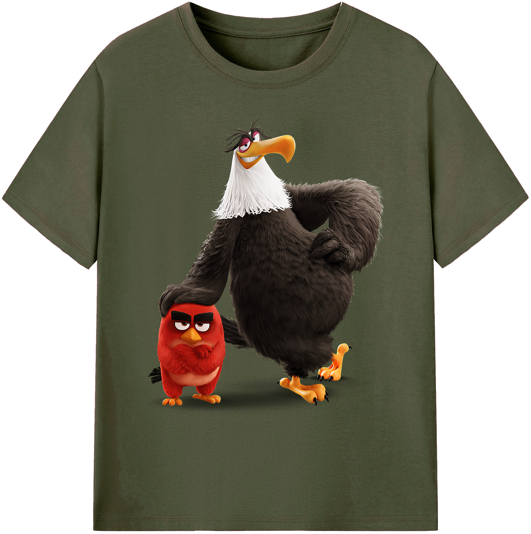 （画像用） Angry Birds アングリーバード 綿100％ メンズ半袖Tシャツ｜肌触りやわらか＆通気性